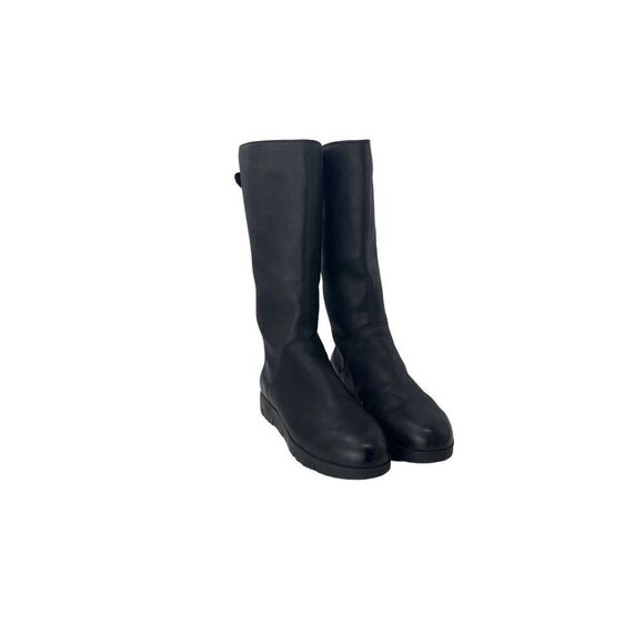 Tsbuo black boots size extra light mid calf boots size 8 - Picture 5 of 16